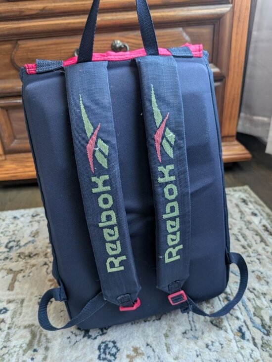 Reebok Vintage 90s Retro Backpack Neon Pink Yellow Blue main image 11